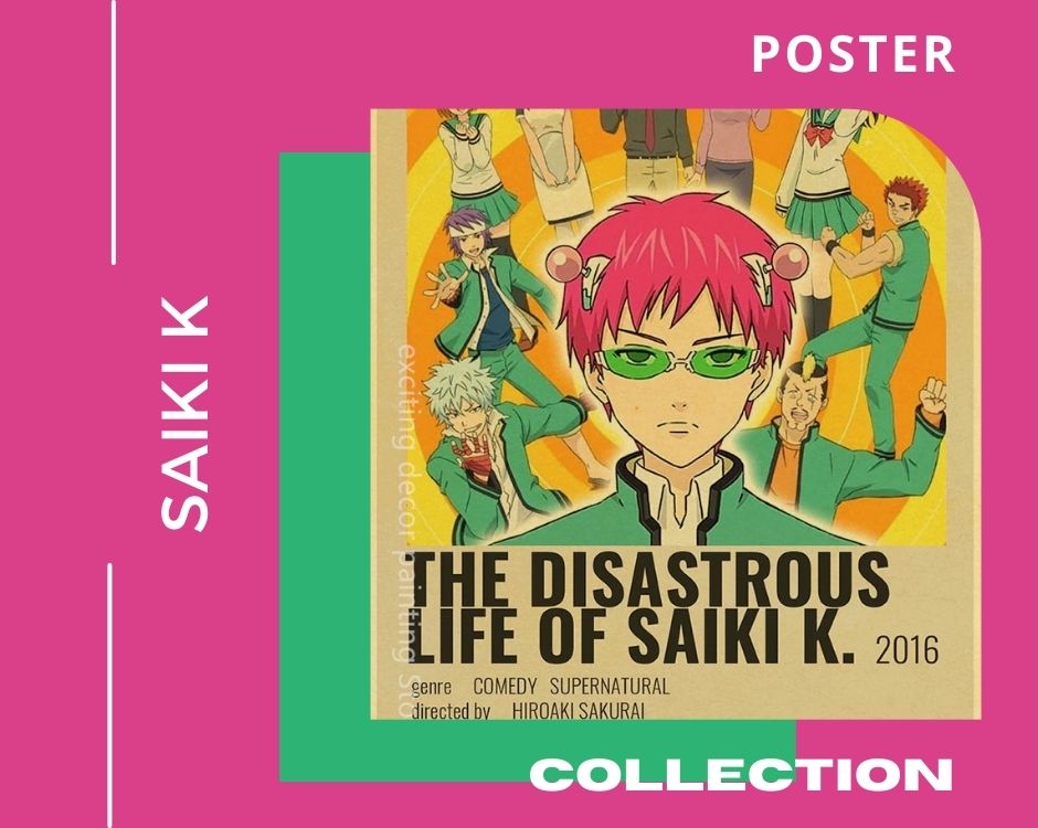 No edit Saiki K poster - Saiki K Shop