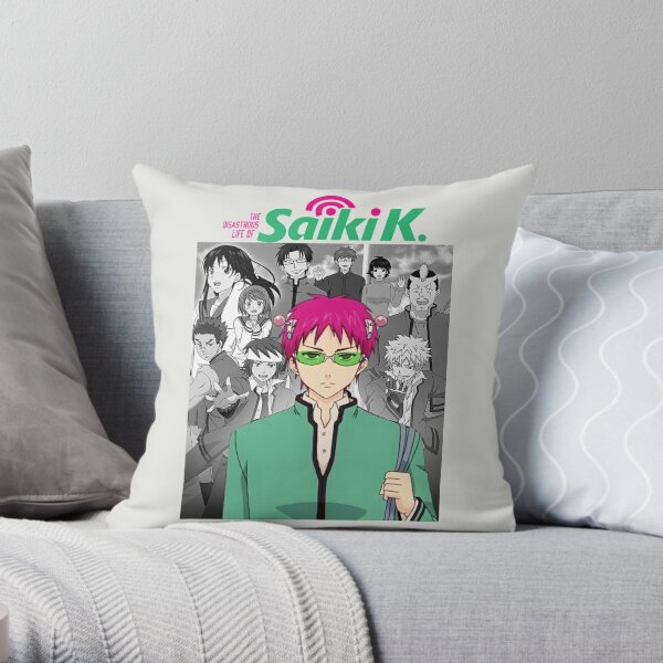 Saiki K Life Throw Pillow RB0307 product Offical Saiki K Merch