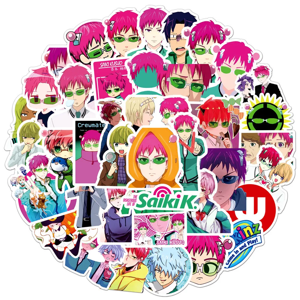 50Pcs The Disastrous Life of Saiki K. Series Graffiti Stickers