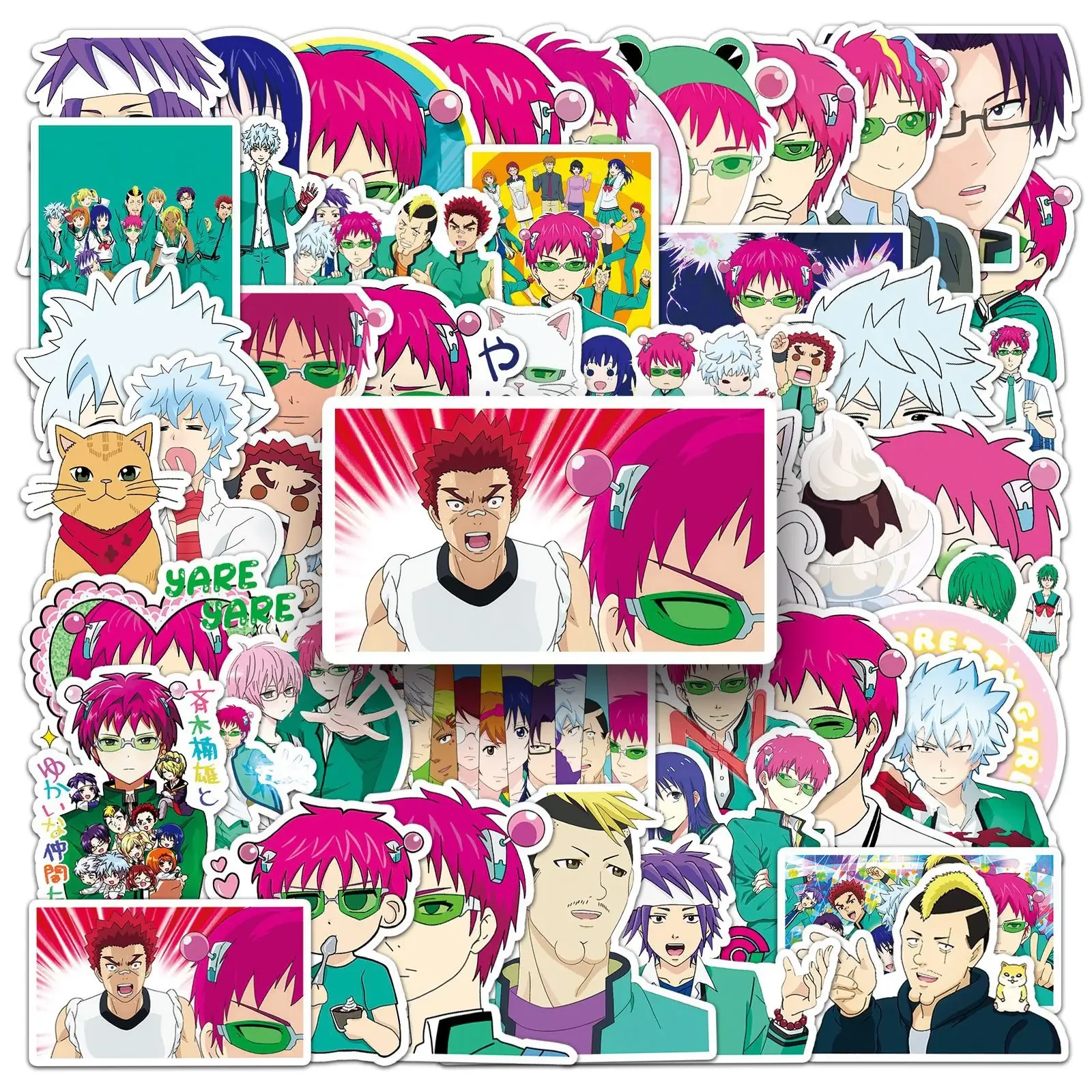 50PCS Saiki Kusuo Stickers Cartoon Graffiti
