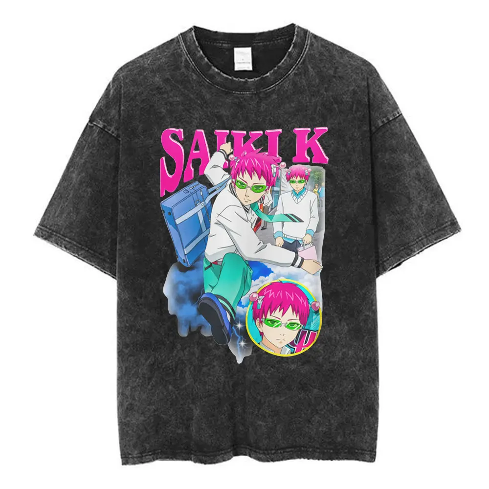Saiki Kusuo Mineral Wash T-Shirt